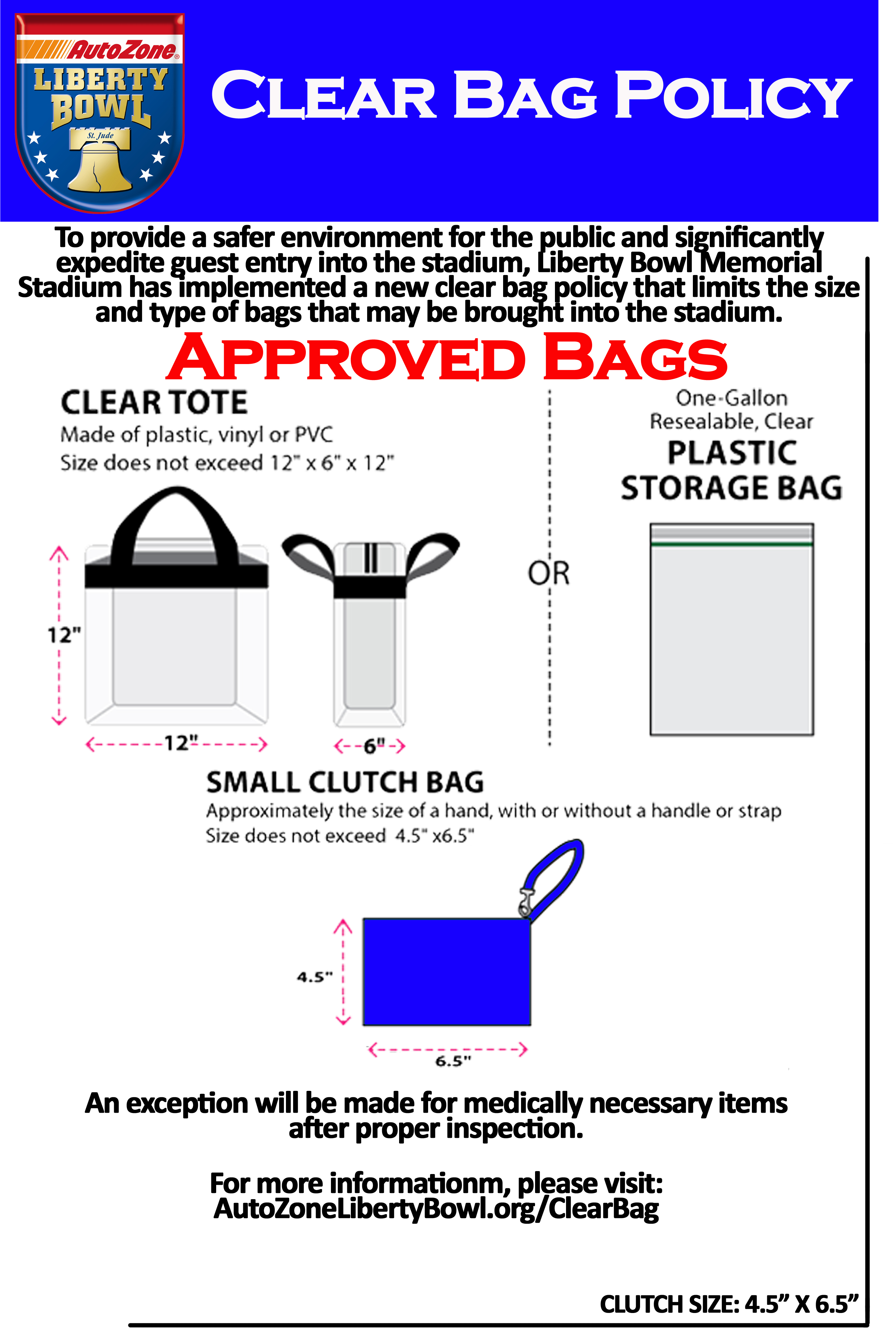 AZLB Clear Bag Policy